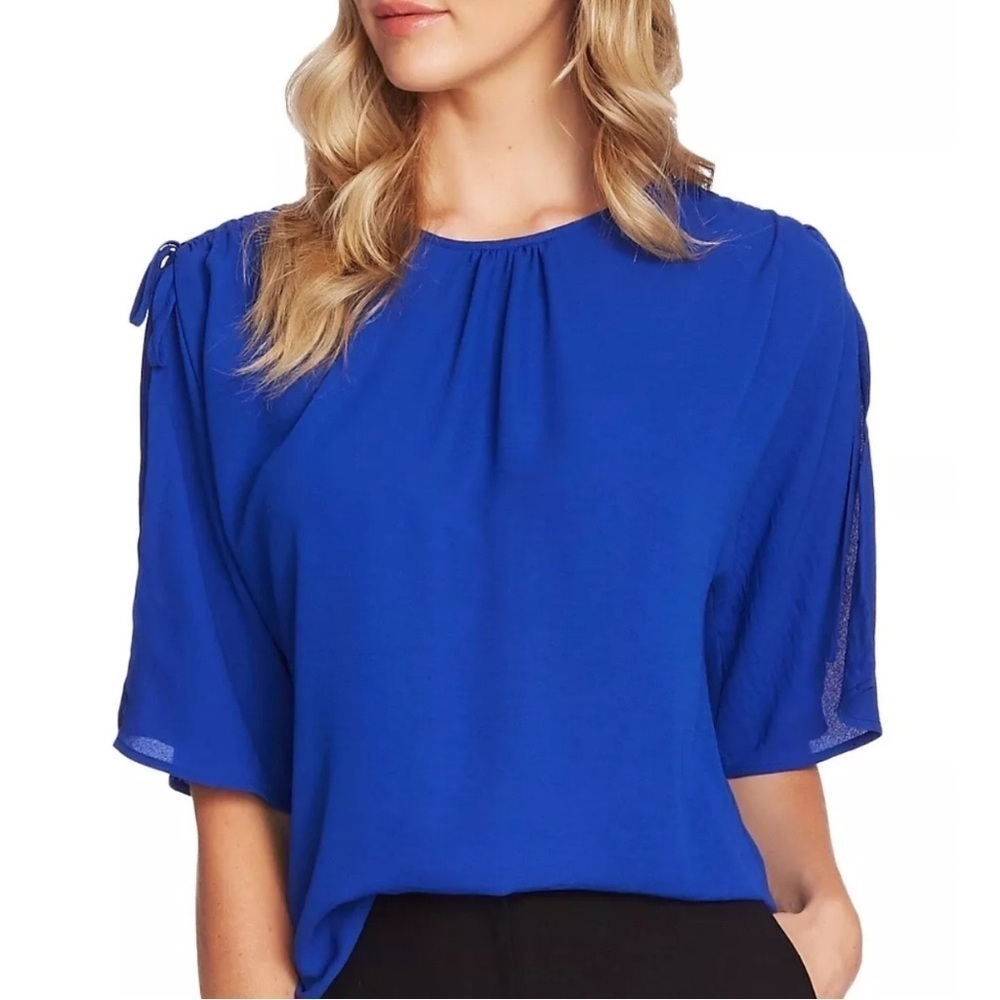 Vince Camuto Georgette Blouse Cobalt Blue